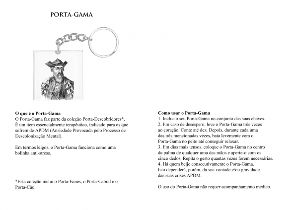 'Porta Gama', excerto de Kit De Sobrevivência Do Descobridor Português no Mundo Anticolonial, de Patrícia Lino 
