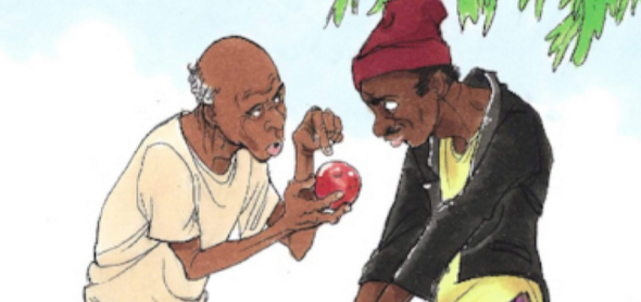 Representação de Bouki e Ti Malice, personagens antagónicos do folclore do Haiti (Belide Magazine)