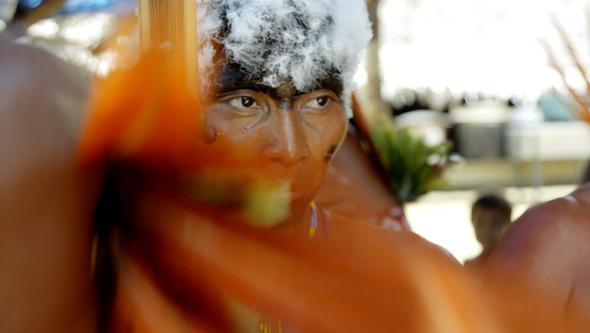 Indígena Yanomami na festa Reahu. Foto de divulgação.