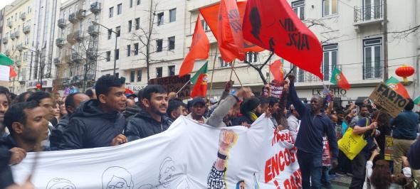 Manifestação 'Não nos encostem à parede', Lisboa 11/2/2025. foto ML